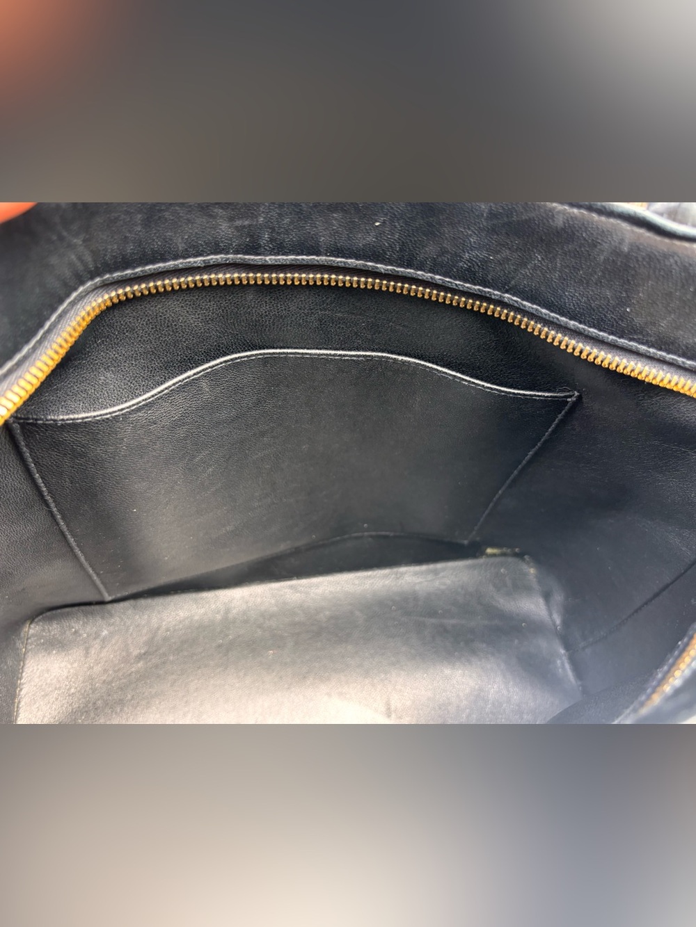 Authentic CHANEL black lambskin leather gold medallion 24k gold tote - Picture 14 of 15